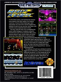 Box back cover for Whip Rush on the Sega Genesis.